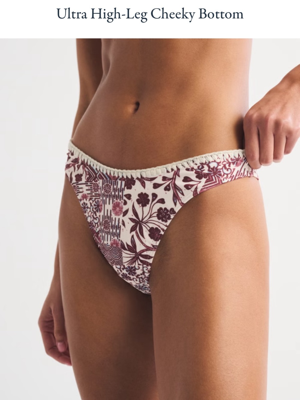 Abercrombie & Fitch Ultra High-Leg Cheeky Bottom Size Small NWOT
